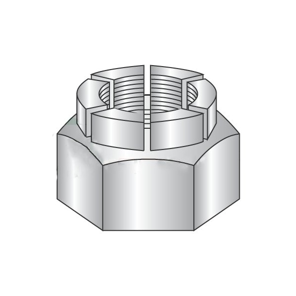 Newport Fasteners Flexible Top Lock Nut, #10-24, 18-8 Stainless Steel, Not Graded, 0.085 in Ht, 250 PK 696183 - main